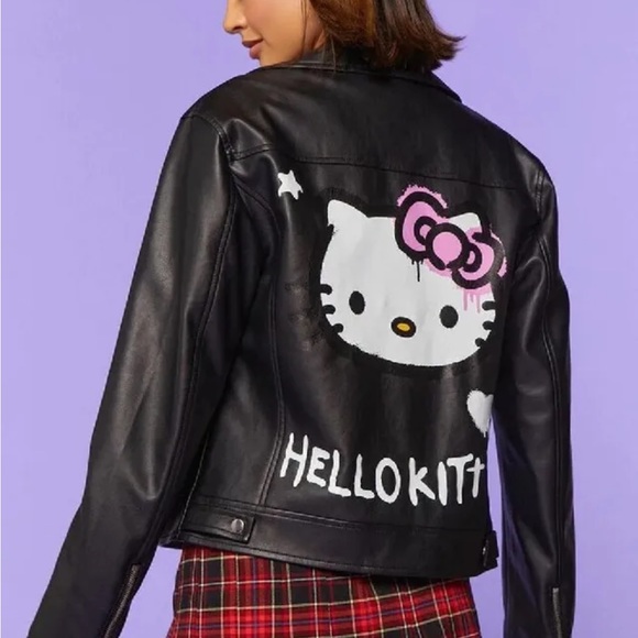 Hello kitty forever21 Moto jacket size small. NWT. - Picture 3 of 8
